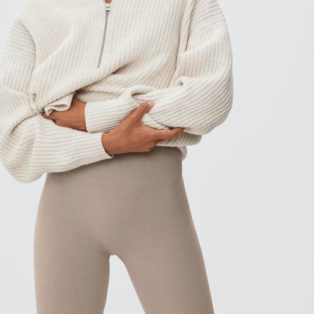 Everlane Seamless Bike Short Light Purple Ribbed High Rise Activewear XL/XXL - Picture 7 of 7